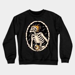 Fiery Skull Spirit Crewneck Sweatshirt